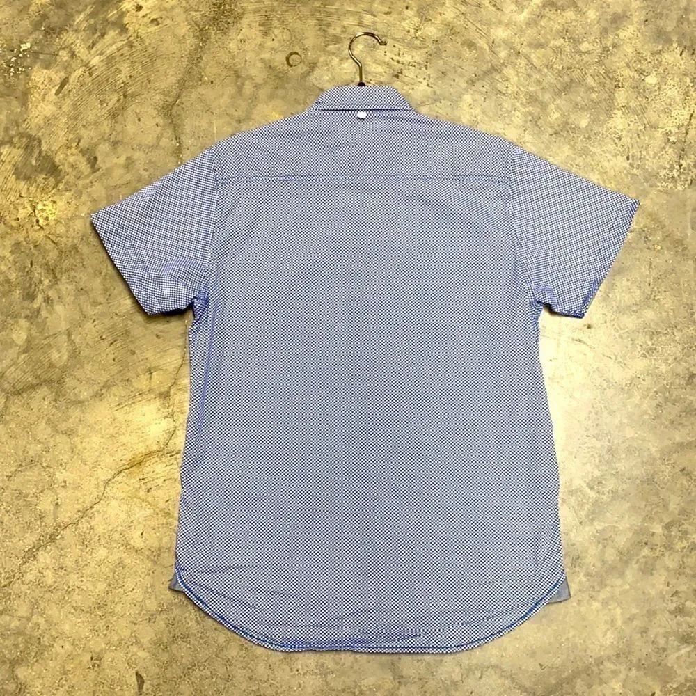 PD&C Blue Printed Slim Fit S/S Button Down - Picture 6 of 8